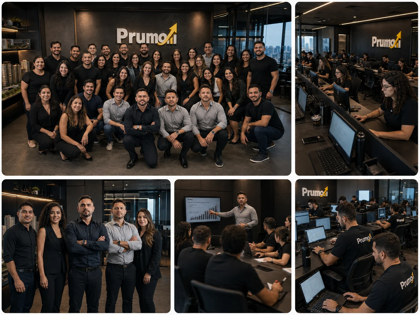 Equipe, escritório, liderança e treinamentos da PRUMO