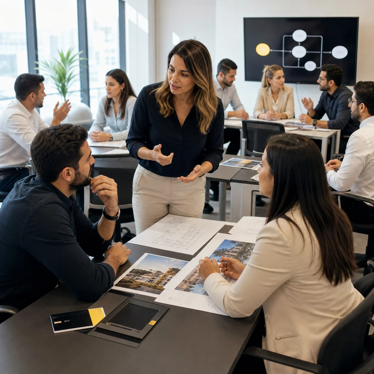 Treinamento colaborativo da equipe comercial